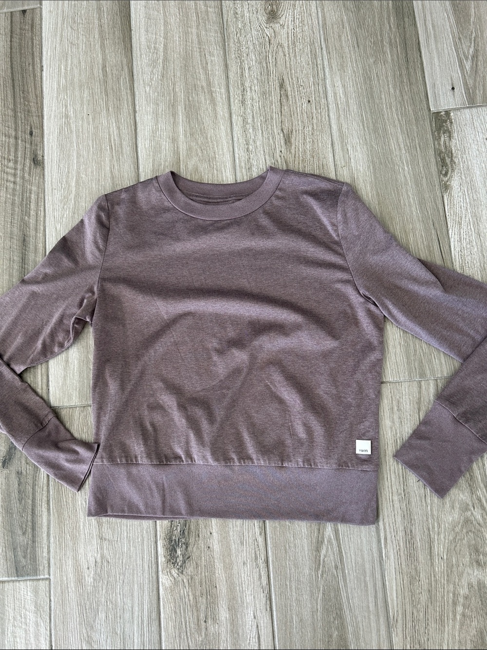 Vuori Lightweight Crewneck Sweater in Mauve